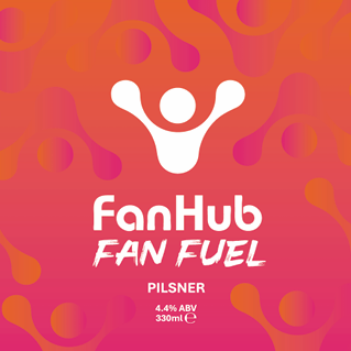 FanHub Fan Fuel Pilsner, 4.4% ABV