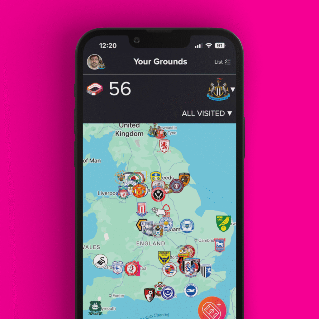 FanHub app: Grounds feature interface