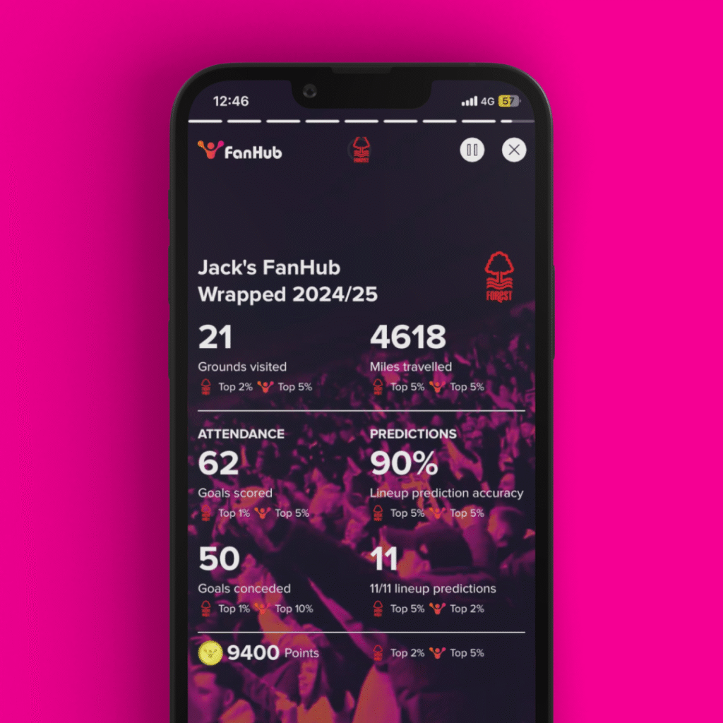 FanHub app: Wrapped feature interface